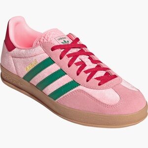 Adidas Gazelle Indoor Women's Pink and Green Sneakers